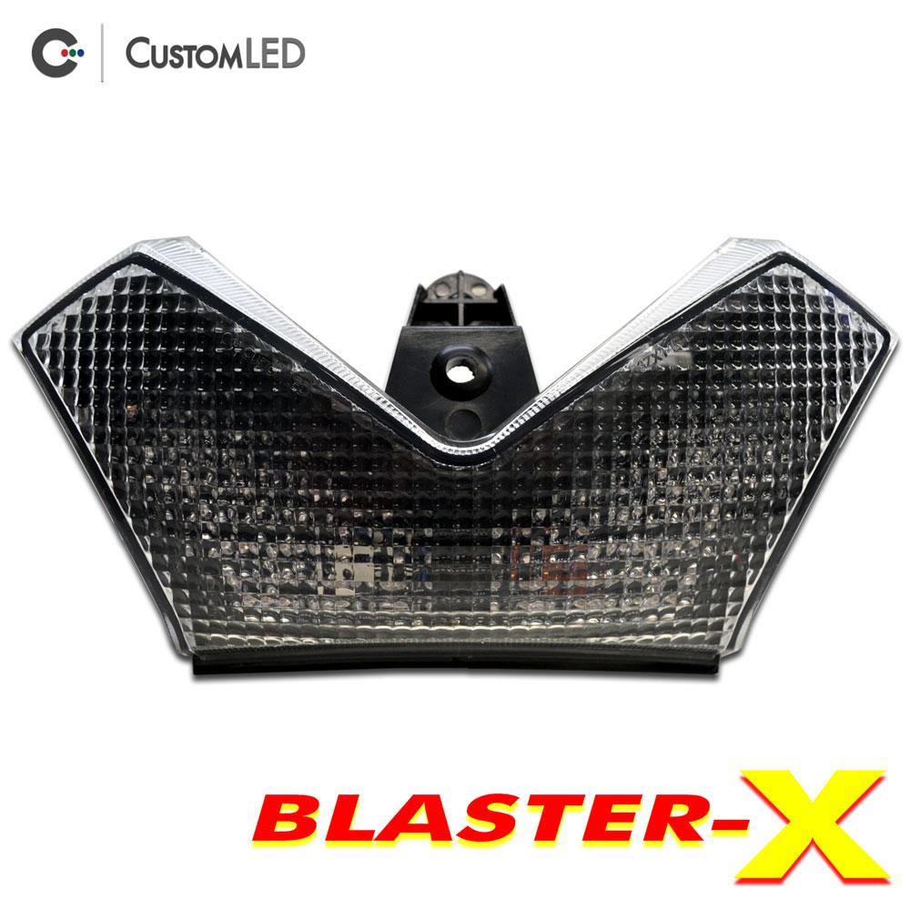 Kawasaki Ninja ZX-14R Blaster-X Integrated LED Tail Light for years 2006-2025 by Custom LED - Clear Lens