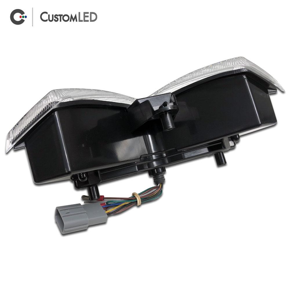 Kawasaki Ninja ZX-14R Blaster-X Integrated LED Tail Light for years 2006-2025 by Custom LED - Clear Lens