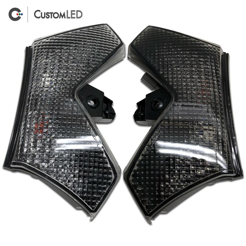 Kawasaki Ninja ZX-14R Blaster-X Integrated LED Tail Light for years 2006-2025 by Custom LED - Clear VS Smoked Lens