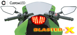 Kawasaki Ninja 250R Blaster-X Integrated LED Tail Light for years 2008 2009 2010 2011 2012 by Custom LED