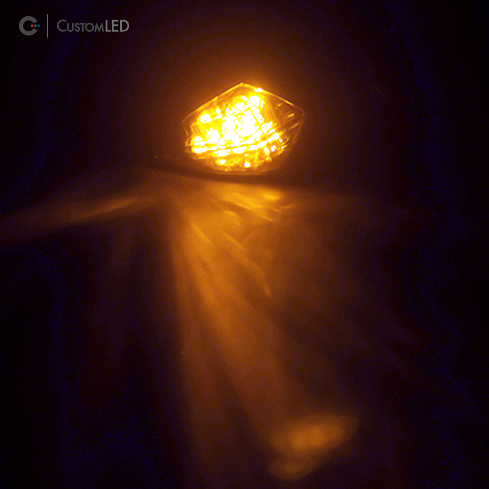 Custom LED Motorcycle LED Blinkers - Compact Short Stalk - V1