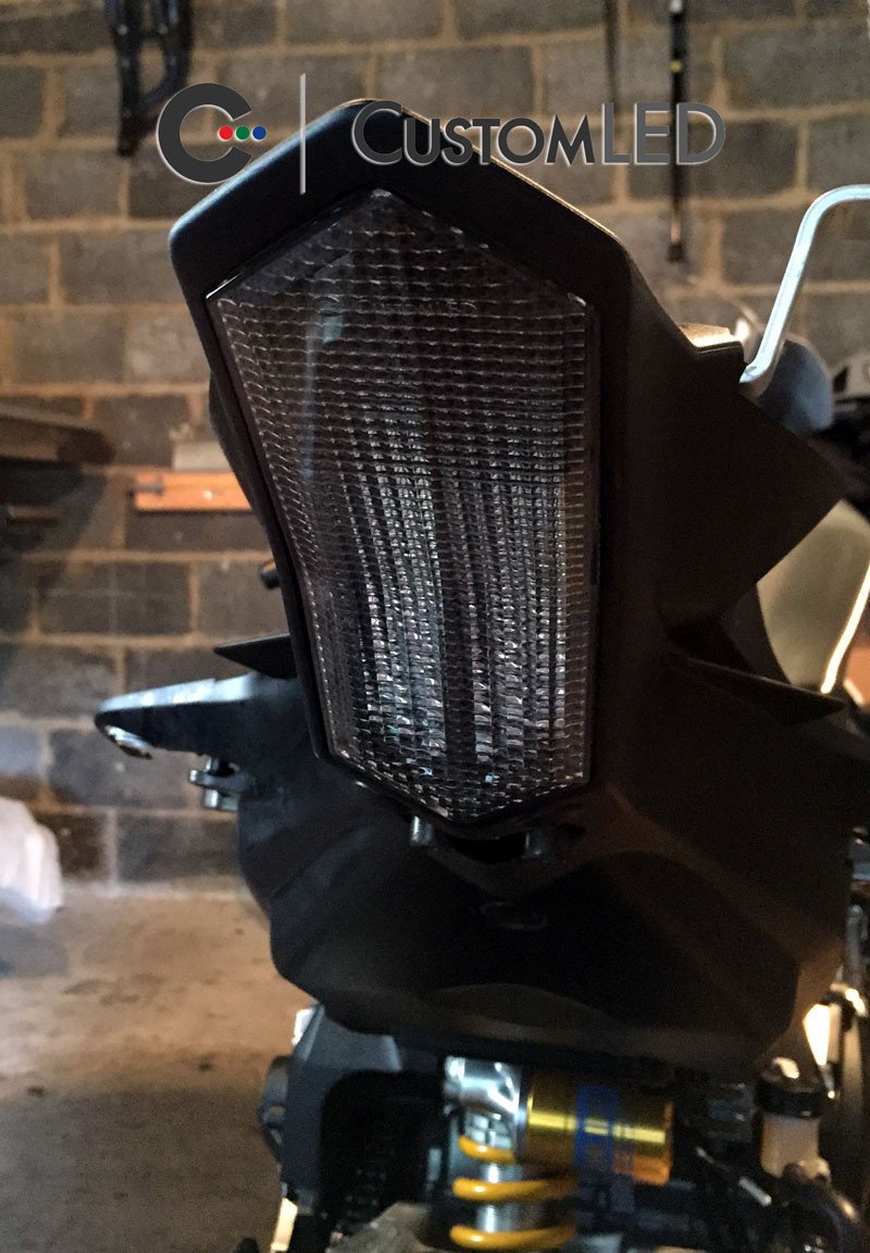 Yamaha YZF-R1 Blaster-X Integrated LED Tail Light for years 2015-2026 by Custom LED - Clear Lens