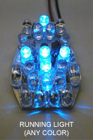 Custom LED Flushmount Insert with Blue running light
